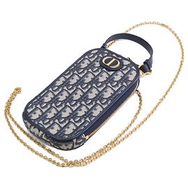 Borsa a tracolla Christian Dior Oblique Jacquard Blu