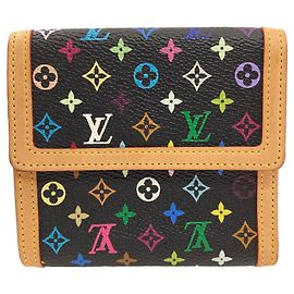 Billetera Tri-fold Louis Vuitton en Monogram Canvas Negro