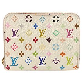 Monedero Zippy Multicolor Louis Vuitton Rosa Blanco