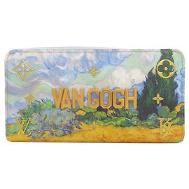 Louis Vuitton Monogram Zippy Wallet Green Yellow Light blue