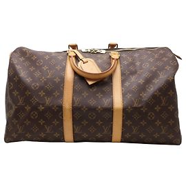 Sac Boston Louis Vuitton Monogram Keepall 50 Marron