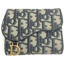 Christian Dior Saddle Lotus Wallet Tri-fold Multiple colors