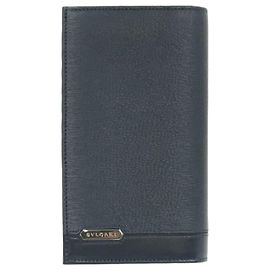 Bulgari Bvlgari Long Wallet - Serpenti Scaglie Man Black Blue