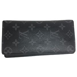 Louis Vuitton Monogram Portefeuille Brazza Long Wallet Blu Monogramma