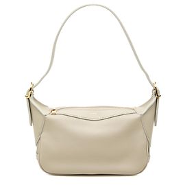 Céline Celine Bolsa de Ombro Romy Mini em Pele de Bezerro Grão Macio Castanha Marrom Bege