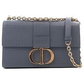 Dior Blue Calfskin Microcannage 30 Montaigne Chain Flap Blu Altro