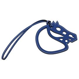 Hermès Blue Swift Paddock Cheval Charm Azul
