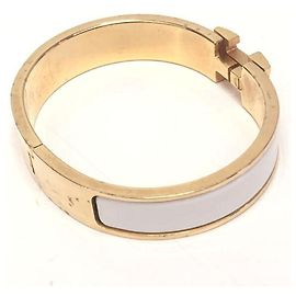 Hermès Hermes Click H Bracelet White Golden