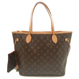 Sac Cabas Louis Vuitton Monogram Neverfull MM Marron