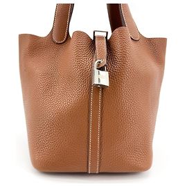 Hermès Picotin Lock Clemence PM Marrone