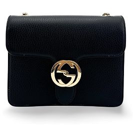 Gucci Interlocking Leather Small Noir