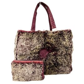 Chanel Lapin Suede Handtasche Braun
