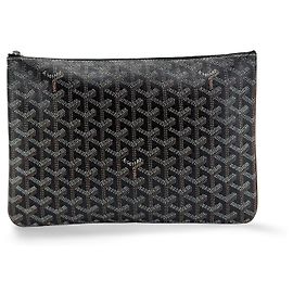 Goyard Senat Zip Printed Coated Canvas PM Negro