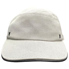 Hermès Hermes Gray H Embroidered Cap Brown
