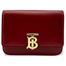 Burberry TB Flap Leather Mini Rosso