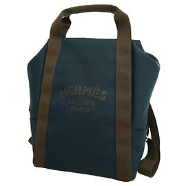 Hermès Hermes Canvas Navy Rucksack Marineblau