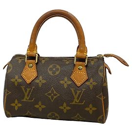 Louis Vuitton Monogram Mini Speedy Handbag Brown