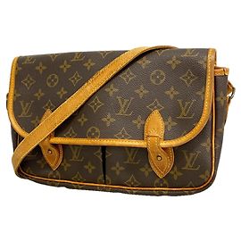Borsa a tracolla Louis Vuitton Monogram Gibeciere MM Marrone