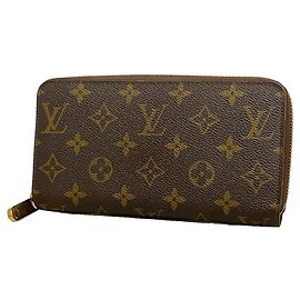Cartera Zippy Monogram Louis Vuitton Castaño