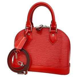 Sac à main Louis Vuitton Alma BB en cuir Epi Rouge