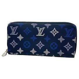 Portafoglio Zippy Louis Vuitton Monogram Shadow Blu navy