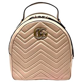 Sac à dos Gucci GG Marmont en cuir rose Rose