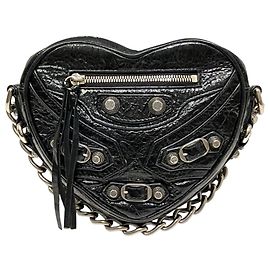 Borsa a tracolla Balenciaga Le Cagol Heart Chain Nero