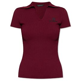 Balenciaga Polo mit gesticktem Logo Rot Bordeaux