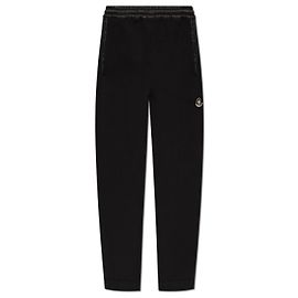 Moncler Calças de jogging com patch de logótipo Preto