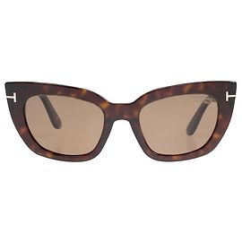 Tom Ford Cat-Eye Sunglasses Brown Tortoiseshell Acetate Brown