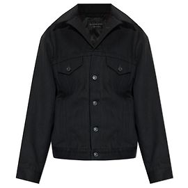 Jaqueta jeans Balenciaga preta de algodão Preto