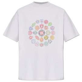 Balenciaga Camiseta con estampado colorido Gris