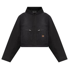 Jaqueta com capuz Balenciaga em algodão preto Preto