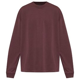 Dolce & Gabbana Langarm-T-Shirt aus Baumwolle Rot Rot Bordeaux