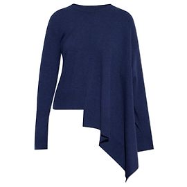 Alexander McQueen Kaschmirpullover Blau asymmetrisch Blau Marineblau