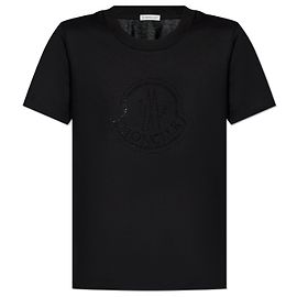 Moncler Logo T-shirt Black Cotton Black