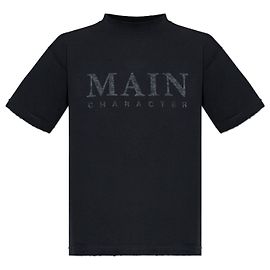 Balenciaga Camiseta con efecto vintage Negro