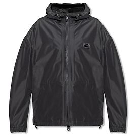 Giacca con cappuccio nera Dolce & Gabbana Essential Nero