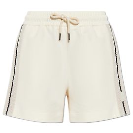 Calções Moncler Logo de algodão creme Branco Cru