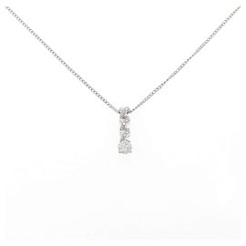 Autre Marque Colar de Diamantes PT900 PT850 Prata