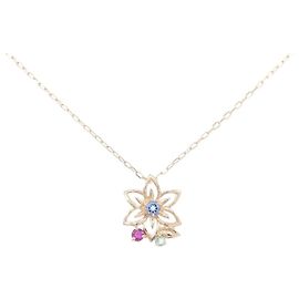 Autre Marque Collar de oro rosa K10 y rubí Rosa