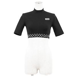 Louis Vuitton Monogram Stretch-Nylon Top Schwarz