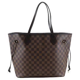 Borsa Tote Louis Vuitton Neverfull MM Damier Canvas Marrone