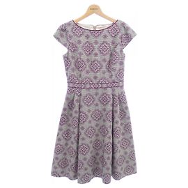 Autre Marque TOCCA Kleid Schwarz Beige Violett Schwarz Beige Lila