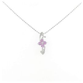 Autre Marque Au750 Saphir Diamant Halskette Silber
