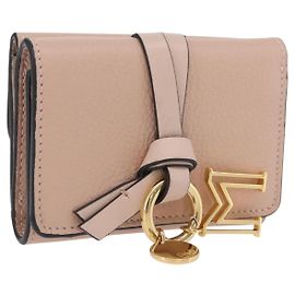 Chloé Cartera Chloe Alphabet Trifold Piel Rosa Oro Otro