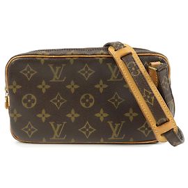 Louis Vuitton Pochette Marly Bandouliere Monogram Canvas Medium Marrom