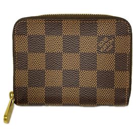 Portafoglio Portamonete Zippy Damier Louis Vuitton Marrone Beige Damier ebene