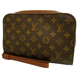 Louis Vuitton Monogram Orsay Clutch Tasche Braun