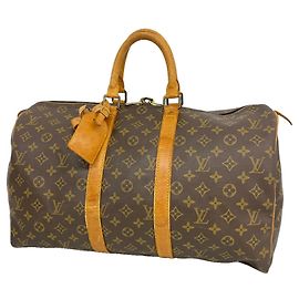 Borsa Boston Louis Vuitton Monogram Keepall 45 Marrone